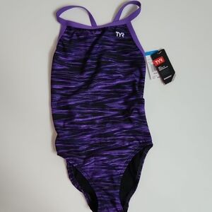 TYR Swimsuit Fizzy Diamondfit Purple Size 30